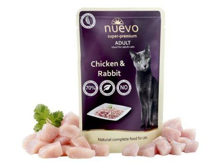 NUEVO cat Adult Chicken & Rabbit 85 g kapsičky