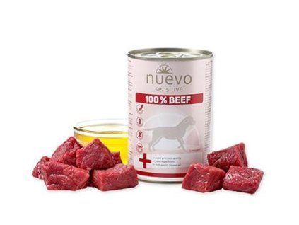 NUEVO dog Sensitive 100% Beef 400 g konzerva