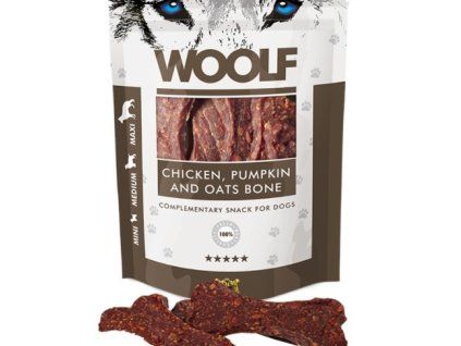 Pamlsok Woolf Dog Chicken & Pumpkin & Oats Bone 100 g