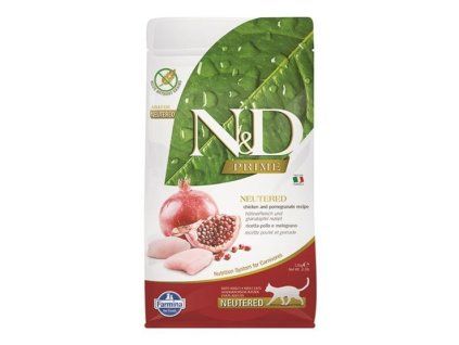Farmina N&D cat PRIME (GF) adult, neutered, chicken & pomegranate 1,5 kg