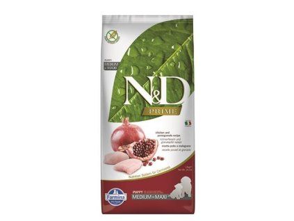 Farmina N&D dog PRIME (GF) puppy medium & maxi, chicken & pomegranate 12 kg
