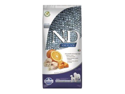 Farmina N&D dog OCEAN PUMPKIN (GF) adult medium & maxi, codfish & orange 12 kg