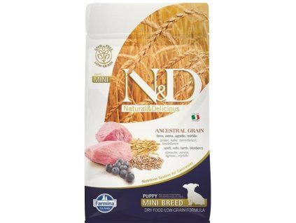 Farmina N&D dog AG puppy mini lamb,spelt,oast&blueberry 2,5 kg