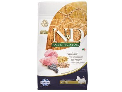 Farmina N&D dog AG adult mini, lamb, spelt, oats & blueberry 2,5 kg