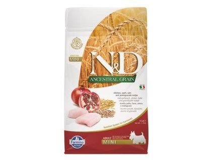 Farmina N&D dog AG adult mini, chicken, spelt, oats & pomegranate 0,8 kg
