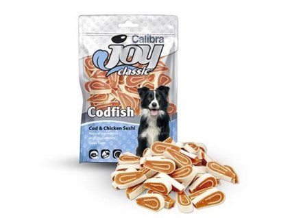 Pamlsok CALIBRA Joy DOG Classic Chicken & Cod Sushi 80g