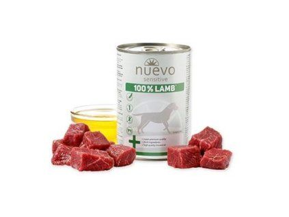 NUEVO dog Sensitive 100% Lamb bal. 6 x 400 g konzerva