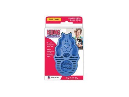 Hrebeň Kong gumový ZoomGroom modrý L - 11,5 × 7 × 2,5 cm