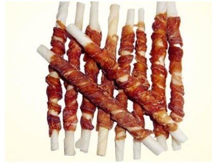 Pamlsok Salač Tyčinka z byvolej kože obalená kačacím mäsom 1 kg