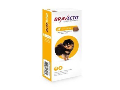 Bravecto Dog XS 112,5 mg žuvacie tablety pre veľmi malé psy ( od 2 do 4,5 kg ) 1 x 1 tbl.